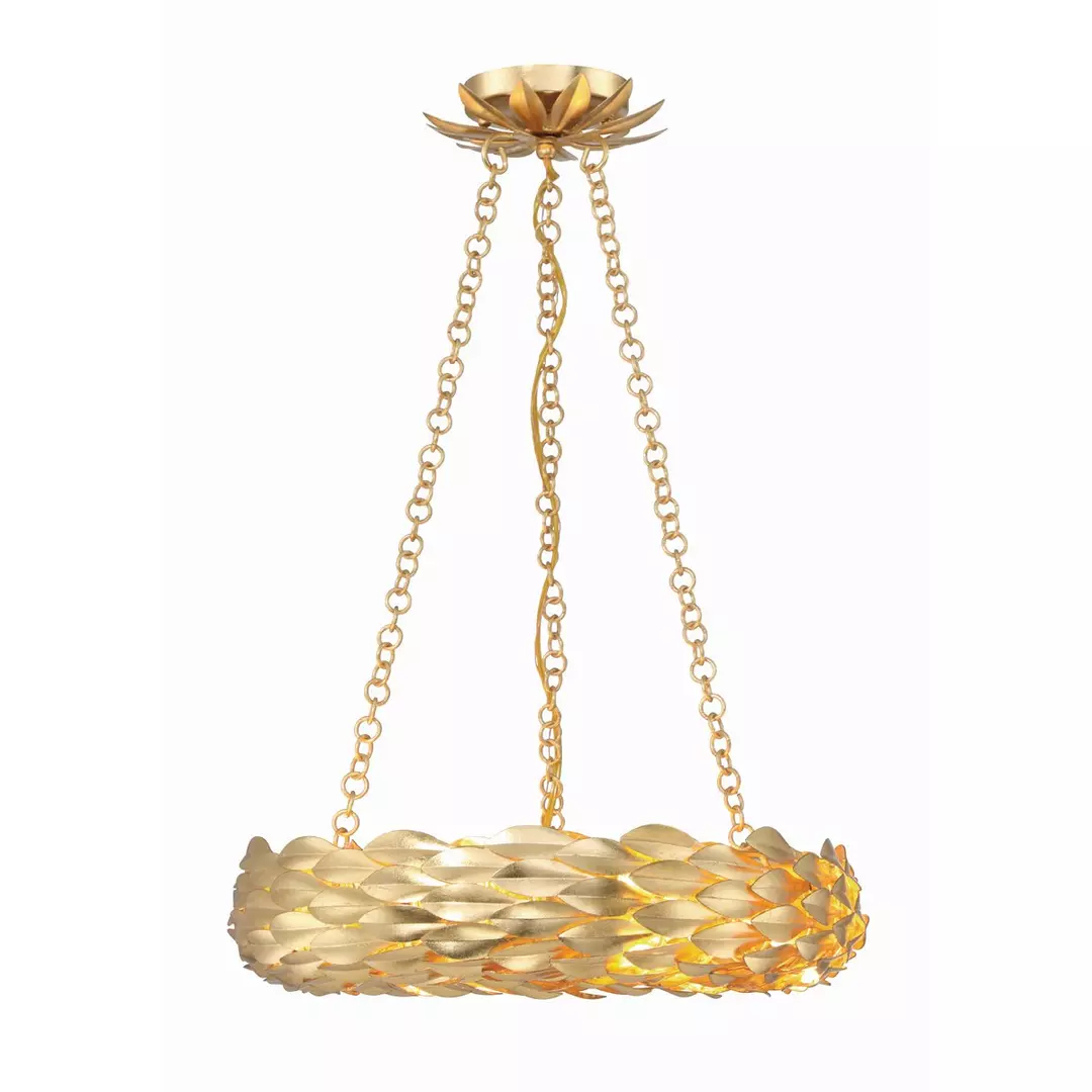 Olive Leaf Convertible Halo Chandelier - 18" - 图片 3